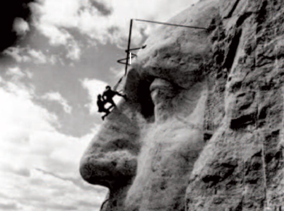 Luigi Del Bianco sul Monte Rushmore